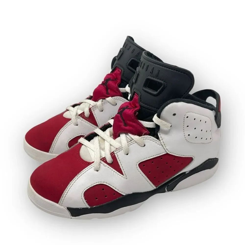 Nike Air Jordan 6 Retro Carmine Kids Youth Size 3Y 384666-106